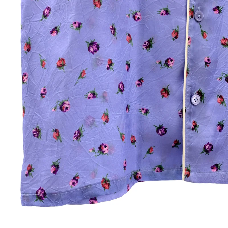 JANE SMITH / ジェーンスミス | 2025SS | CUPRO FLOWER PRINT PIPING OPEN COLLAR SHIRTS フラワープリント オープンカラーシャツ | 38 | レディース