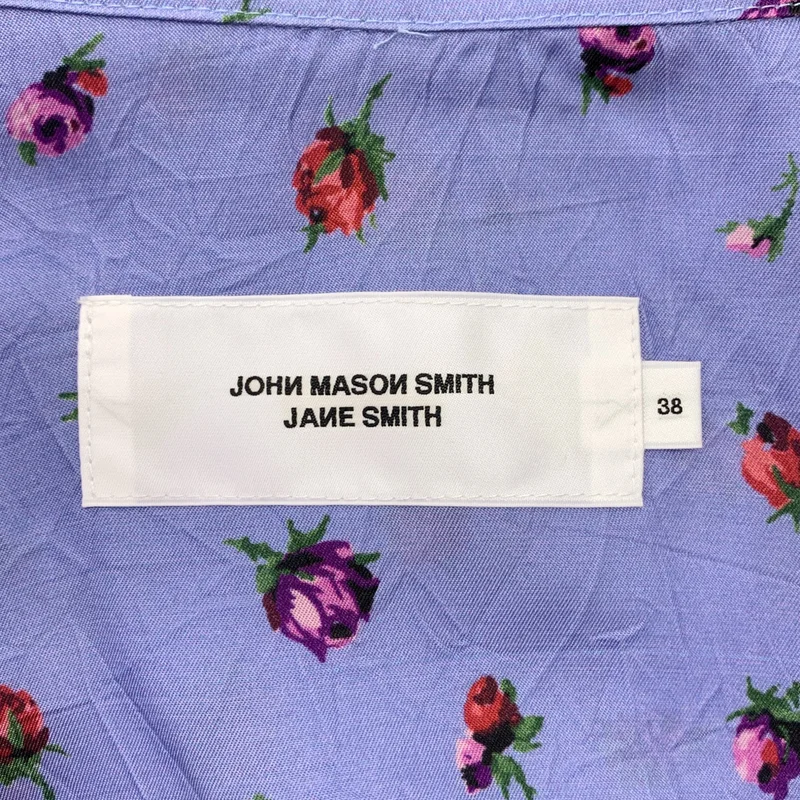 JANE SMITH / ジェーンスミス | 2025SS | CUPRO FLOWER PRINT PIPING OPEN COLLAR SHIRTS フラワープリント オープンカラーシャツ | 38 | レディース