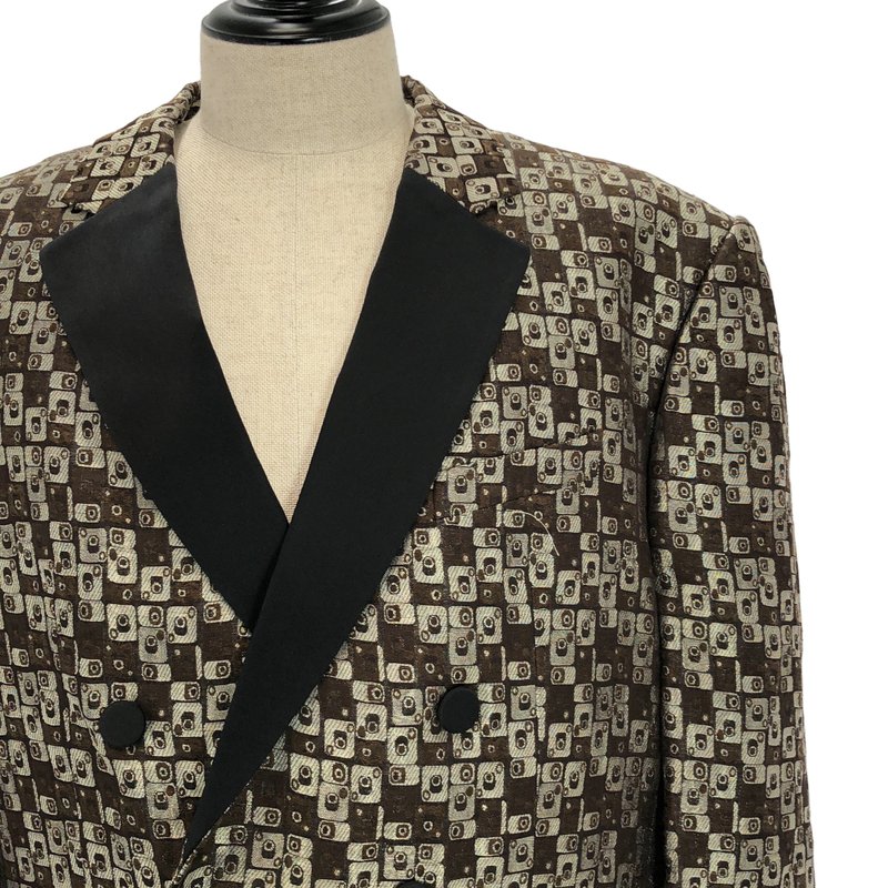 DRIES VAN NOTEN / ドリスヴァンノッテン | 総柄ジャガード ダブルブレスト テーラードジャケット | 54 | メンズ