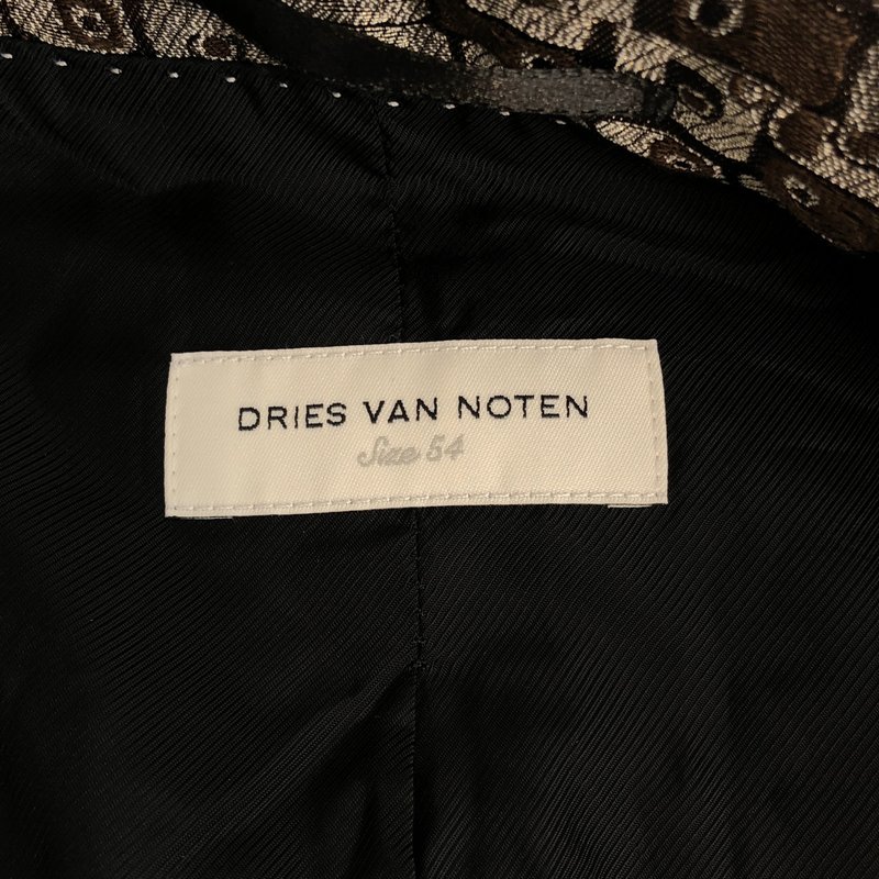 DRIES VAN NOTEN / ドリスヴァンノッテン | 総柄ジャガード ダブルブレスト テーラードジャケット | 54 | メンズ