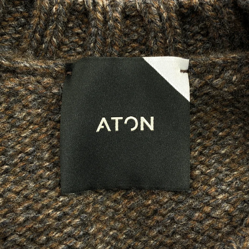 ATON / エイトン | SILTE MOULINE OVERSIZED CREWNECK SWEATER / ウール オーバーサイズ クルーネックニット | 02 | レディース