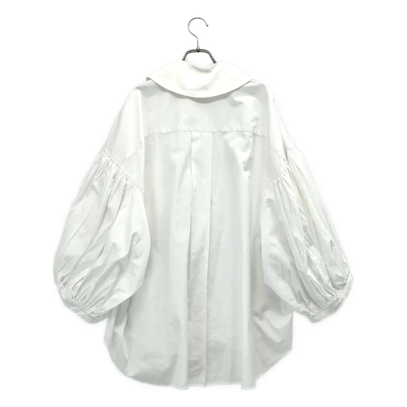 COMME des GARCONS GIRL / コムデギャルソンガール | 2021SS | コットン ワイド カラー ギャザースリーブ シャツ | M | レディース