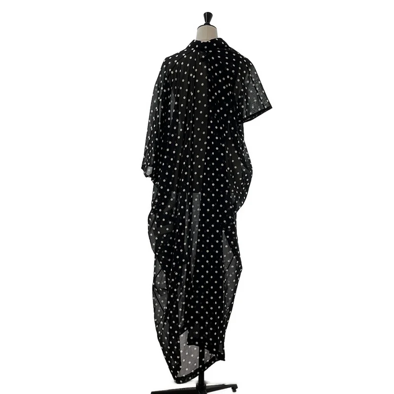JUNYA WATANABE / ジュンヤワタナベ | 2022SS | コットン 変形 ドット シアーシャツワンピース | S | レディース