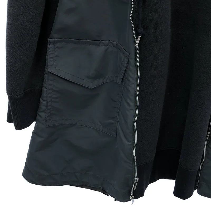 sacai / サカイ | 2023AW | Sponge Sweat x MA-1 Dress / MA-1ドッキング スウェットワンピース | 2 | レディース