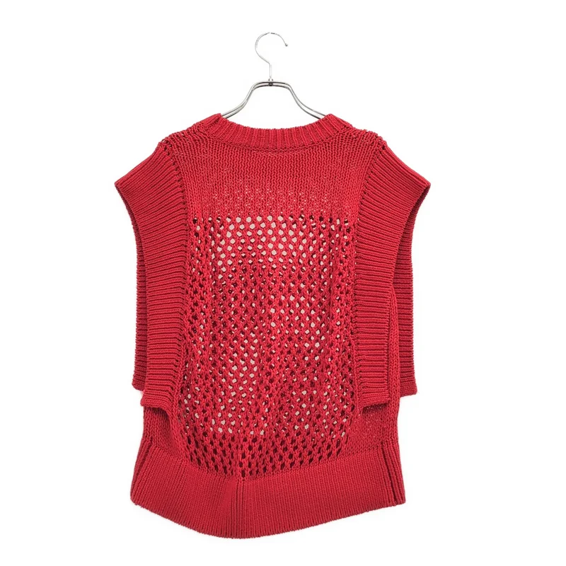 HYKE / ハイク | 2026SS | CROCHET SLEEVELESS KNIT / コットン クロシェット スリーブレス ニットベスト | 2 | レディース