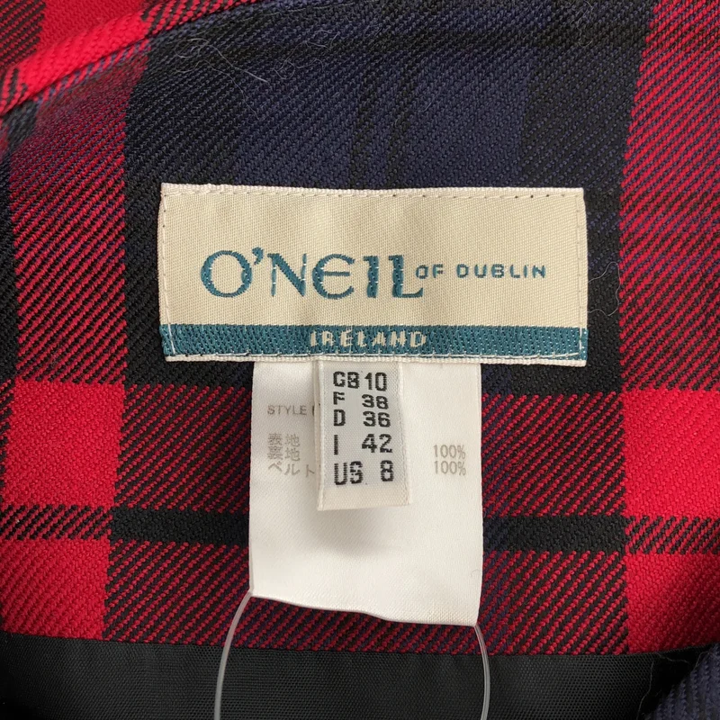 O'NEIL OF DUBLIN / オニールオブダブリン | ウール チェック ラップスカート | 38 | レディース