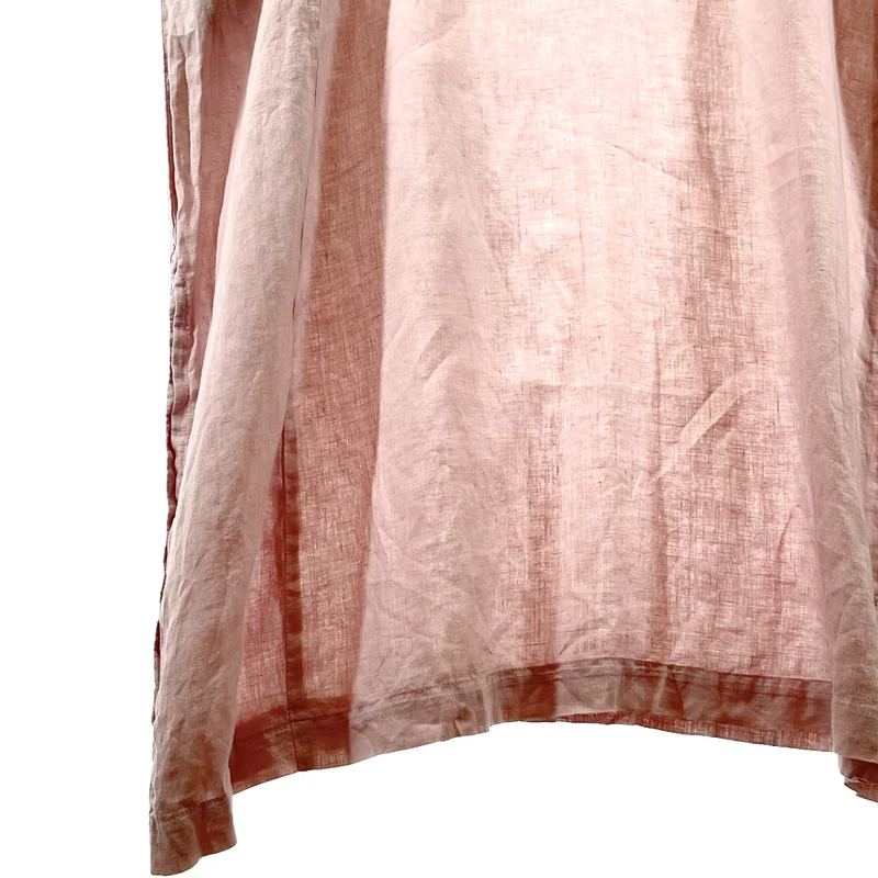 nest robe / ネストローブ | リネン くるみボタン 七分袖ワンピース | F | レディース