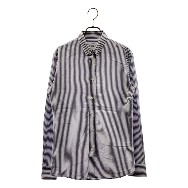 Maison Martin Margiela / メゾンマルタンマルジェラ | 2012SS | コットン ストライプ レギュラーカラー シャツ | 44 | メンズ