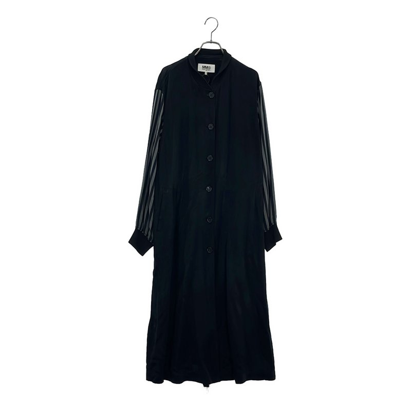MM6 Maison Margiela / エムエムシックスメゾンマルジェラ | 2018SS | サテン 袖切替 ロング バーシティコート  S32AA0138 | 38 | レディース