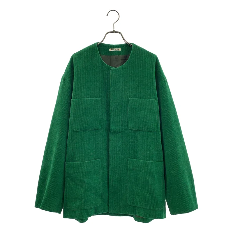 AURALEE / オーラリー | 2022AW | WOOL COTTON MOLE BLOUSON ノーカラージャケット | 0 | レディース