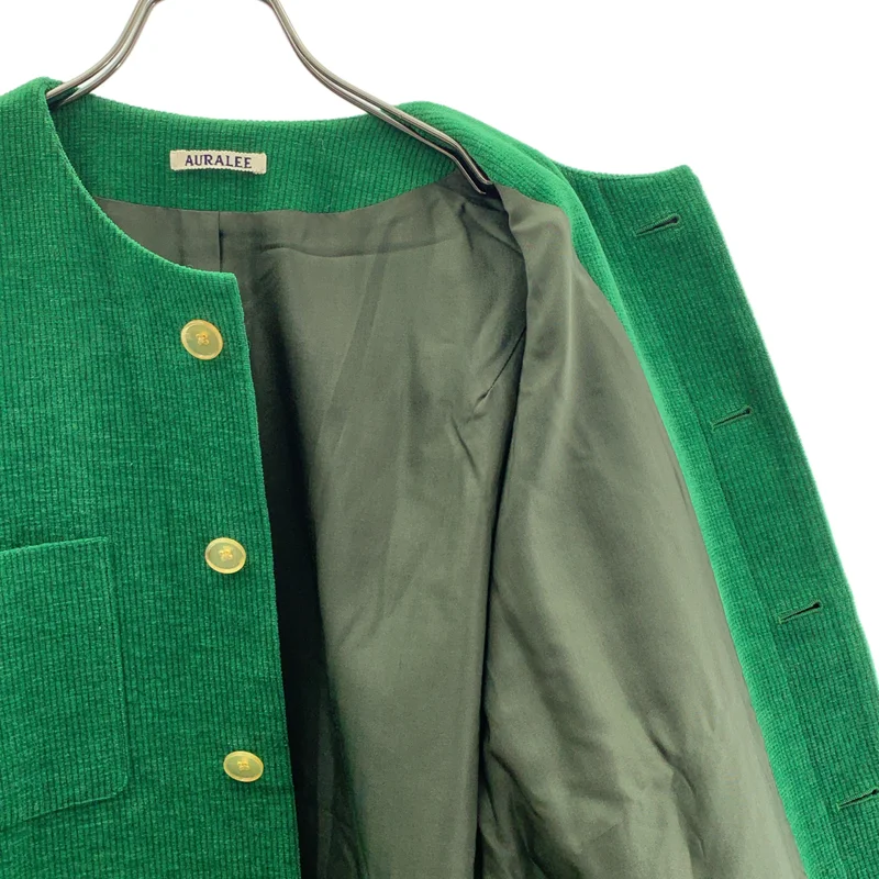 AURALEE / オーラリー | 2022AW | WOOL COTTON MOLE BLOUSON ノーカラージャケット | 0 | レディース