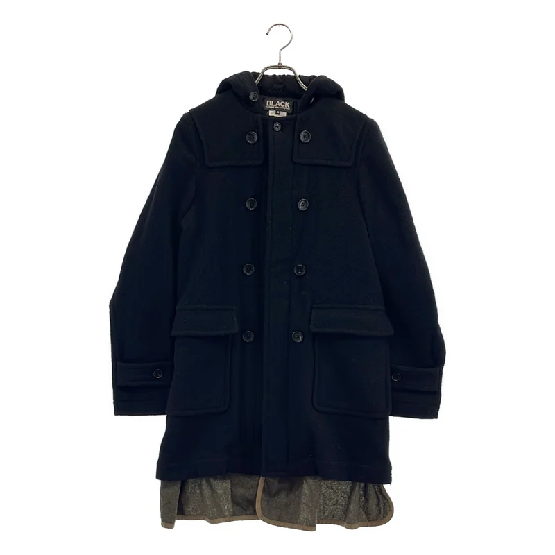 BLACK COMME des GARCONS / ブラックコムデギャルソン | 2014AW | ウール ライナードッキング ダッフルコート | S | レディース