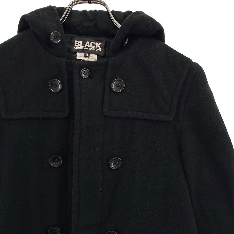 BLACK COMME des GARCONS / ブラックコムデギャルソン | 2014AW | ウール ライナードッキング ダッフルコート | S | レディース