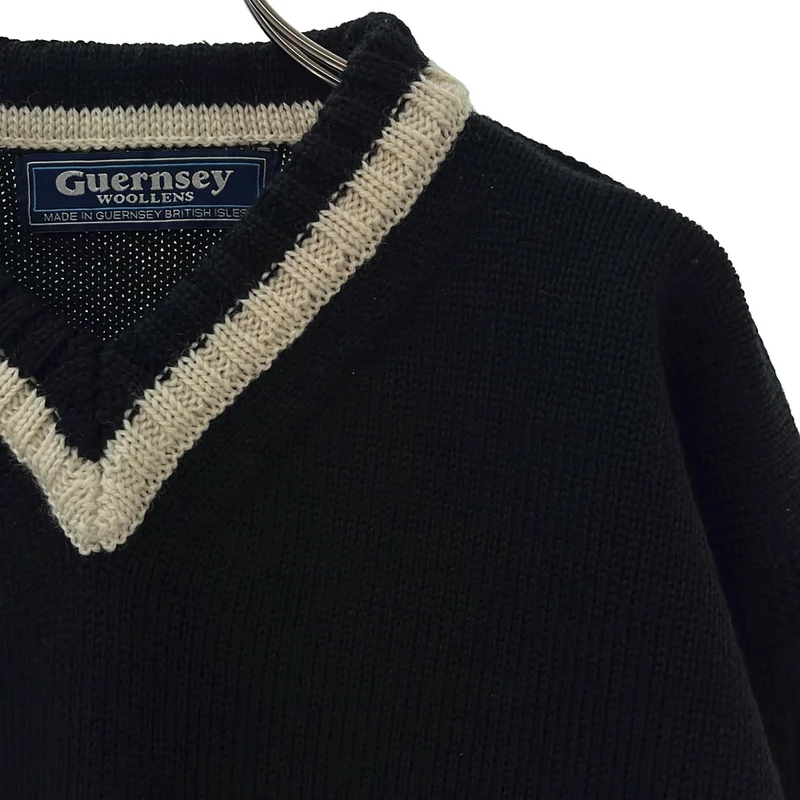 Guernsey WOOLENS / ガンジーウーレンズ | バイカラーニット | 42 | メンズ