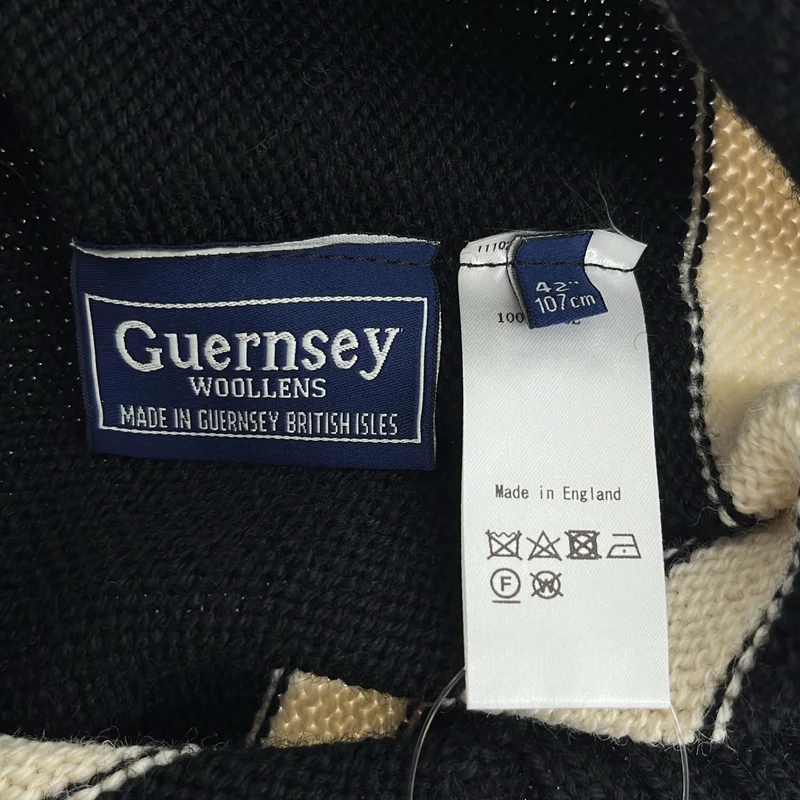 Guernsey WOOLENS / ガンジーウーレンズ | バイカラーニット | 42 | メンズ