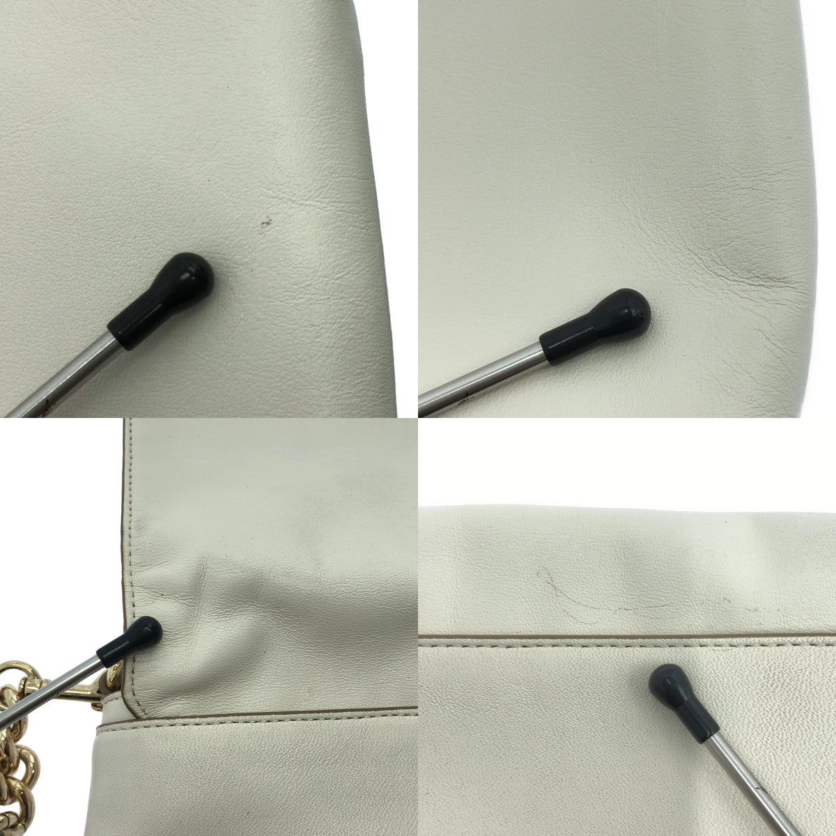 COACH(コーチ) ショルダーバッグ ポーチインスムーズレザー F54796 ダークグレー×アイボリー レザー COACH - COACH(コーチ) ショルダーバッグ ポーチインスムーズレザー
