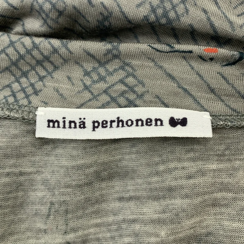 mina perhonen / ミナペルホネン | lumiukko ウール プリント カットソーワンピース | 36 | レディース