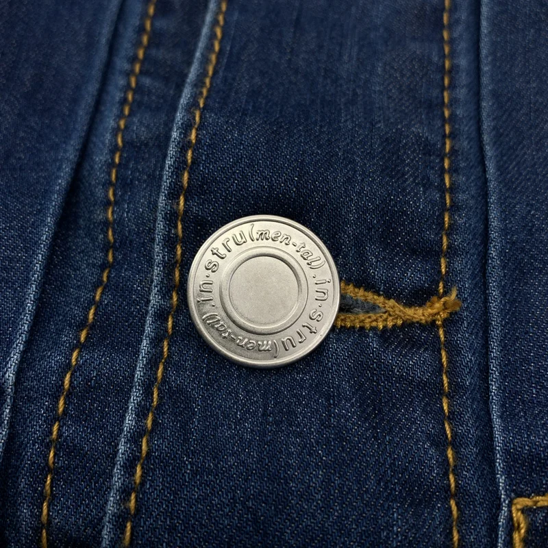 in・stru(men-tal). / インストルメンタル | COTTON TENSEL DENIM JACKET / ロゴボタン デニム ジャケット | 46 | メンズ