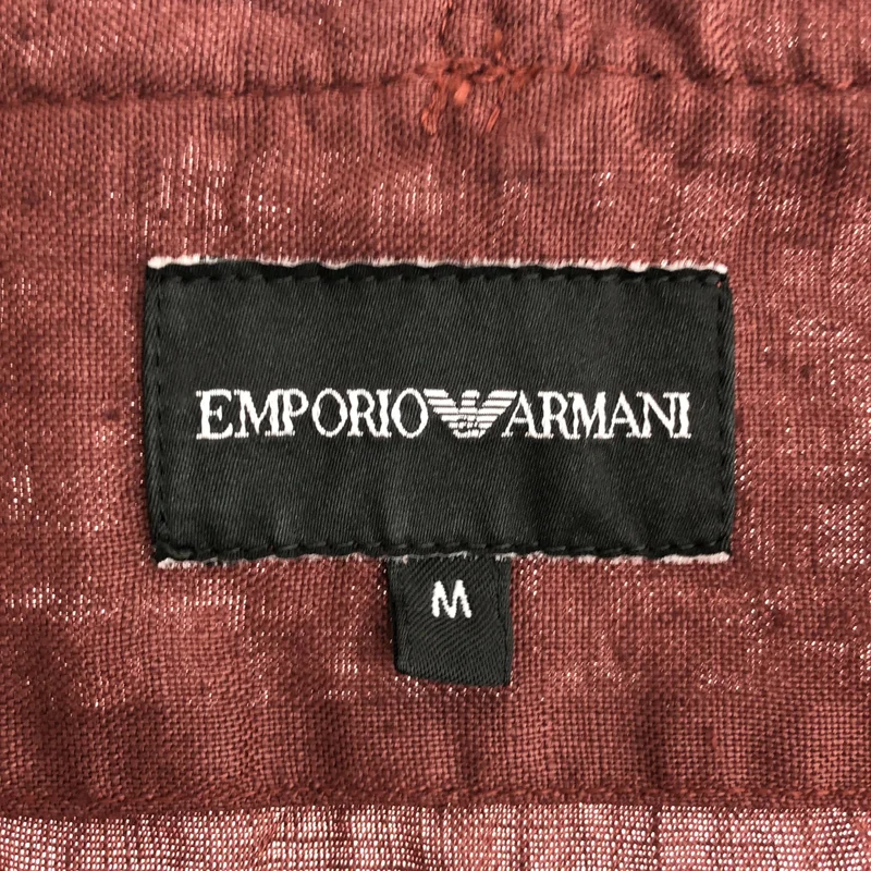 EMPORIO ARMANI / エンポリオアルマーニ | リネン ワイドスキッパー シャツ_長袖 EM006178 | M | メンズ