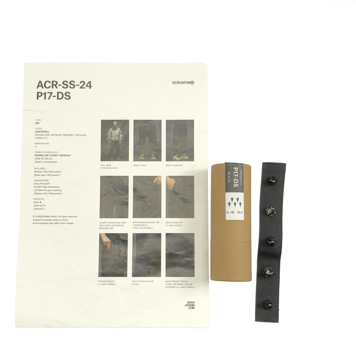 新品】 ACRONYM / アクロニウム | 2024SS | P17-DS SCHOELLER DRYSKIN