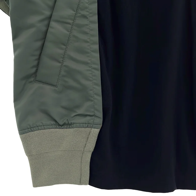 sacai / サカイ | Nylon Twill x Cotton Jersey T-Shirt コットンジャージー Tシャツ | 1 | レディース