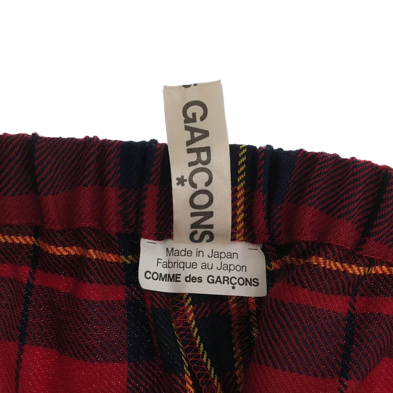 COMME des GARCONS / コムデギャルソン | タータンチェック 再構築 イージー パンツ | M | レディース