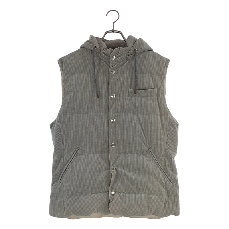 BRUNELLO CUCINELLI / ブルネロクチネリ | コーデュロイベストフーディ | XS | メンズ
