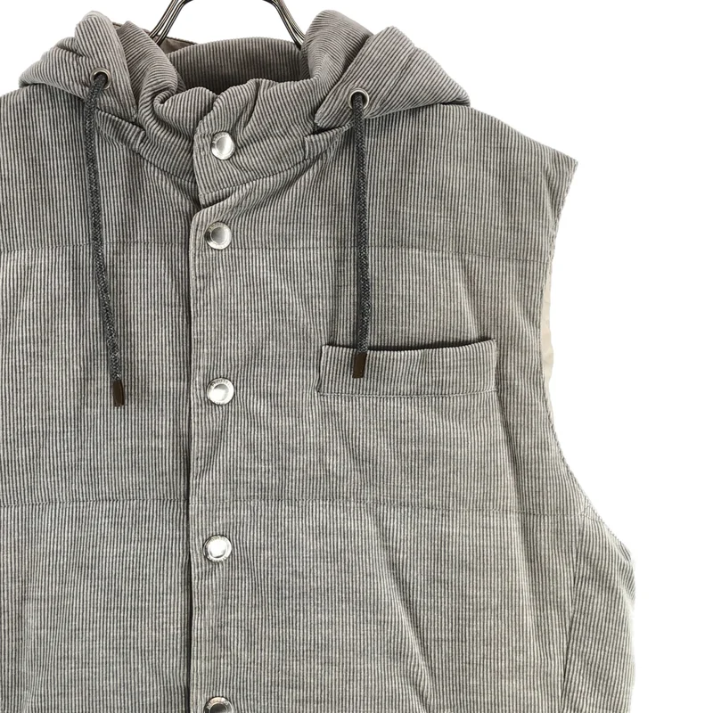 BRUNELLO CUCINELLI / ブルネロクチネリ | コーデュロイベストフーディ | XS | メンズ