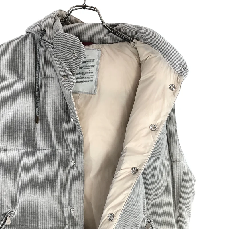 BRUNELLO CUCINELLI / ブルネロクチネリ | コーデュロイベストフーディ | XS | メンズ