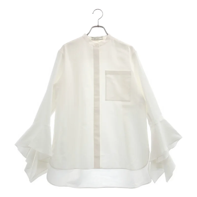 BEIGE， / ベイジ | バンドカラーデザインスリーブ シャツ | 2 | レディース