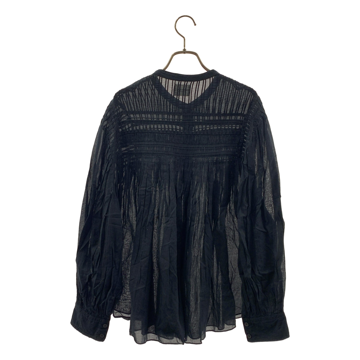 ISABEL MARANT ETOILE / イザベルマランエトワール | PLALIA / ギャザー ボリューム シャツ ブラウス | 38 | ブラック | レディース original-6ilap4htquzm-4.jpg?w=
