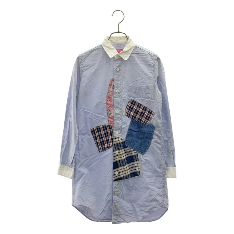 JUNYA WATANABE MAN PINK / ジュンヤワタナベマンピンク | 2012SS | コットン パッチワーク シャツ ブラウス | S | レディース