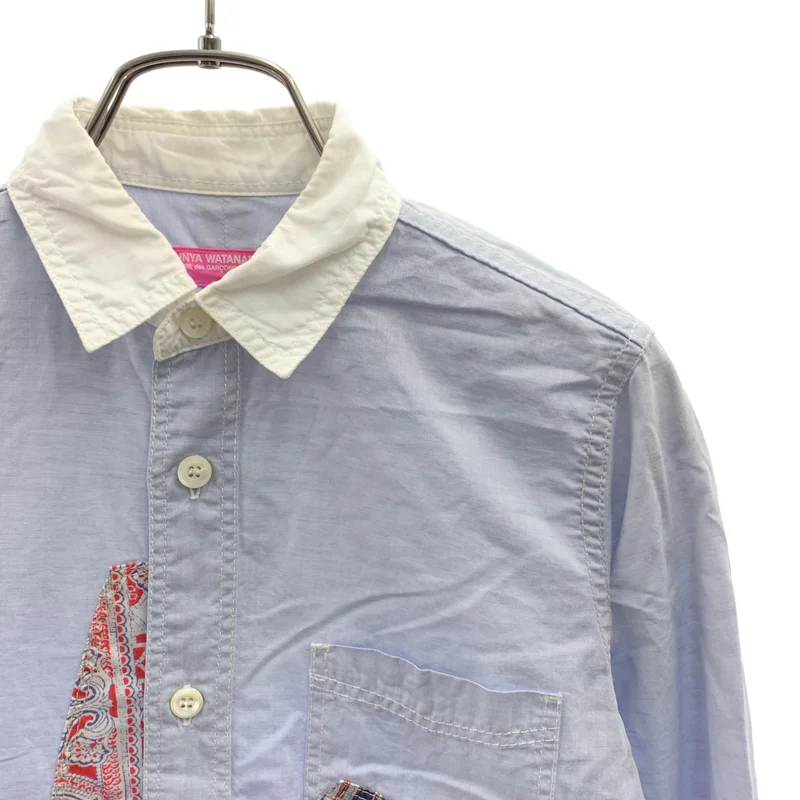 JUNYA WATANABE MAN PINK / ジュンヤワタナベマンピンク | 2012SS | コットン パッチワーク シャツ ブラウス | S | レディース