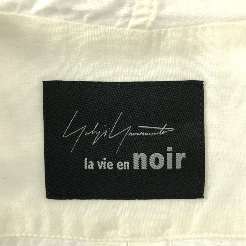 YOHJI YAMAMOTO +NOIR / ヨウジヤマモトプリュスノアール | 2019SS | リネン コットン スナップボタン フーデッドシャツ | 1 | レディース