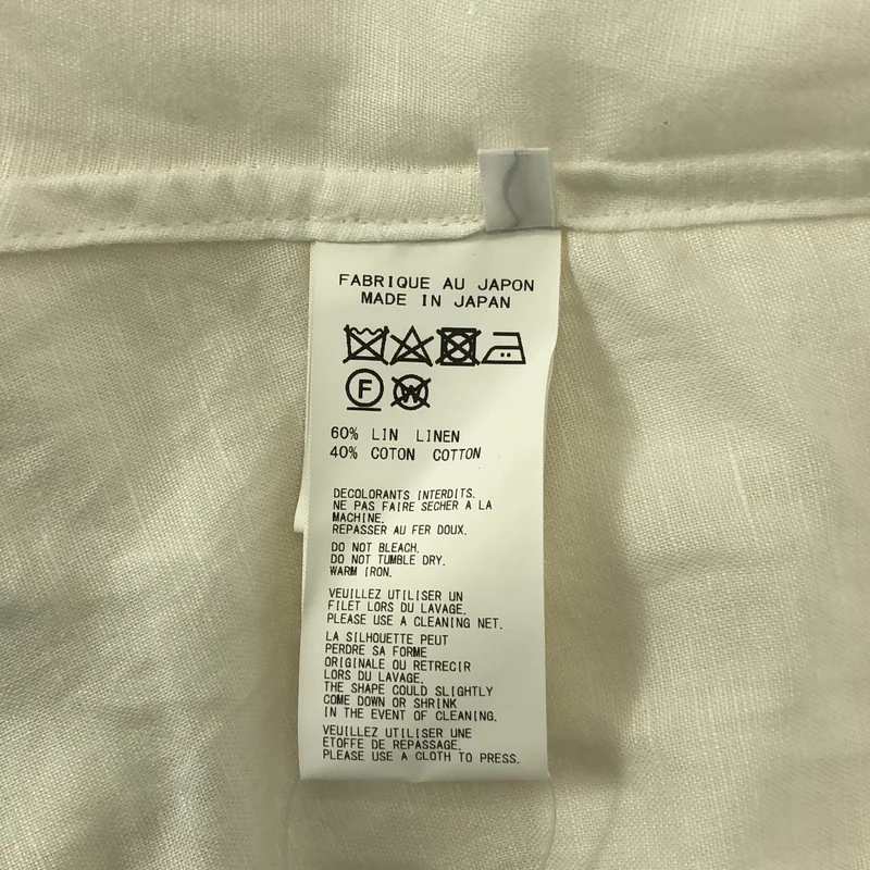 YOHJI YAMAMOTO +NOIR / ヨウジヤマモトプリュスノアール | 2019SS | リネン コットン スナップボタン フーデッドシャツ | 1 | レディース