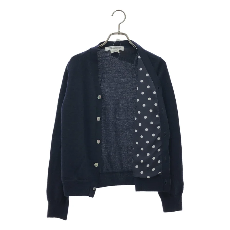 COMME des GARCONS COMME des GARCONS / コムコム | 2021AW | ウール ドットライニング ニットカーディガン RH-N003 | M | レディース