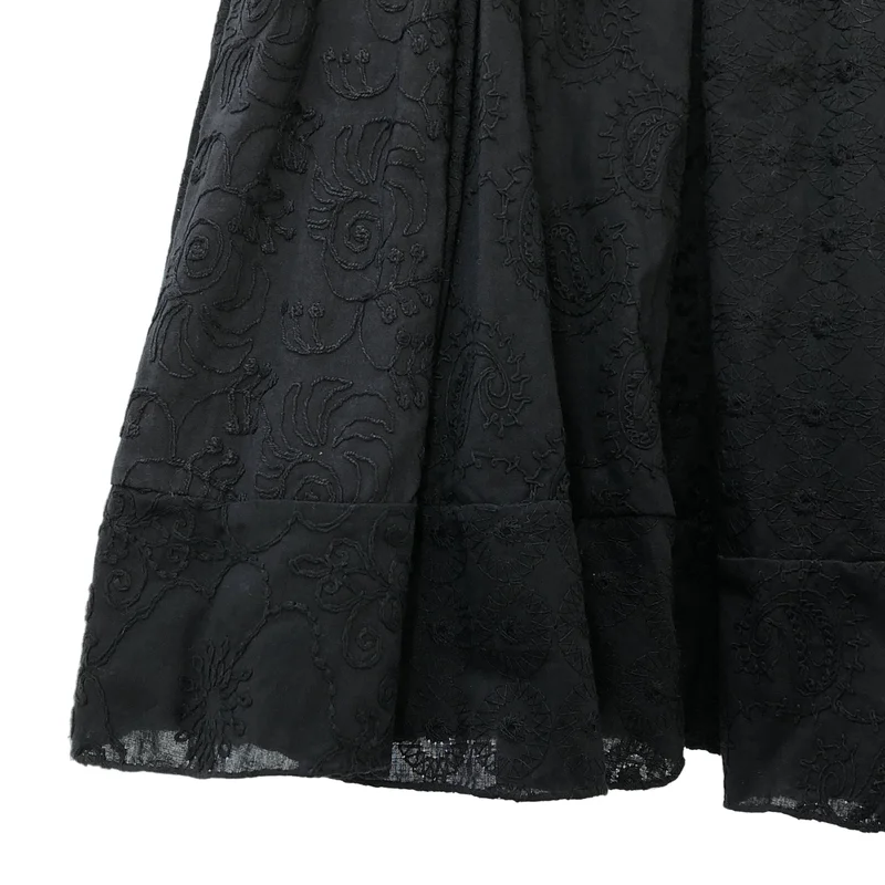 HaaT ISSEY MIYAKE / ハートイッセイミヤケ | 2008SS | キュプラ混 フラワー刺しゅう プリーツスカート | 3 | レディース