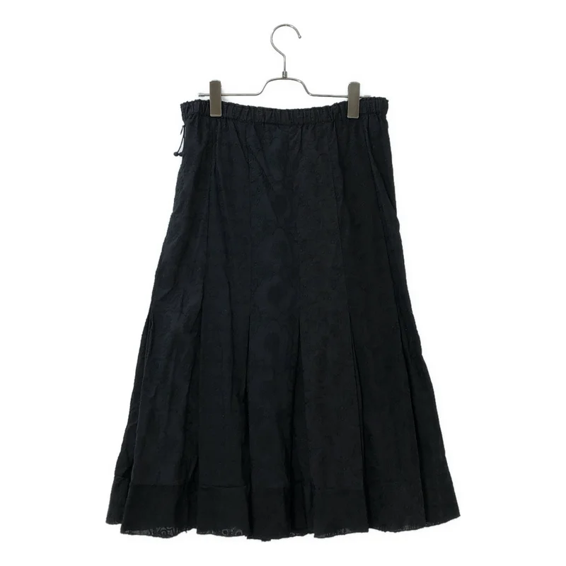 HaaT ISSEY MIYAKE / ハートイッセイミヤケ | 2008SS | キュプラ混 フラワー刺しゅう プリーツスカート | 3 | レディース