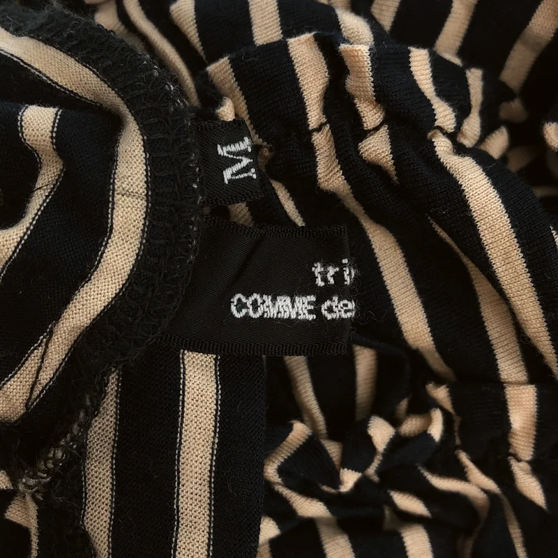 COMME des GARCONS / コムデギャルソン | 2012SS | ボーダー アシンメトリー ギャザー カットソー | M | レディース