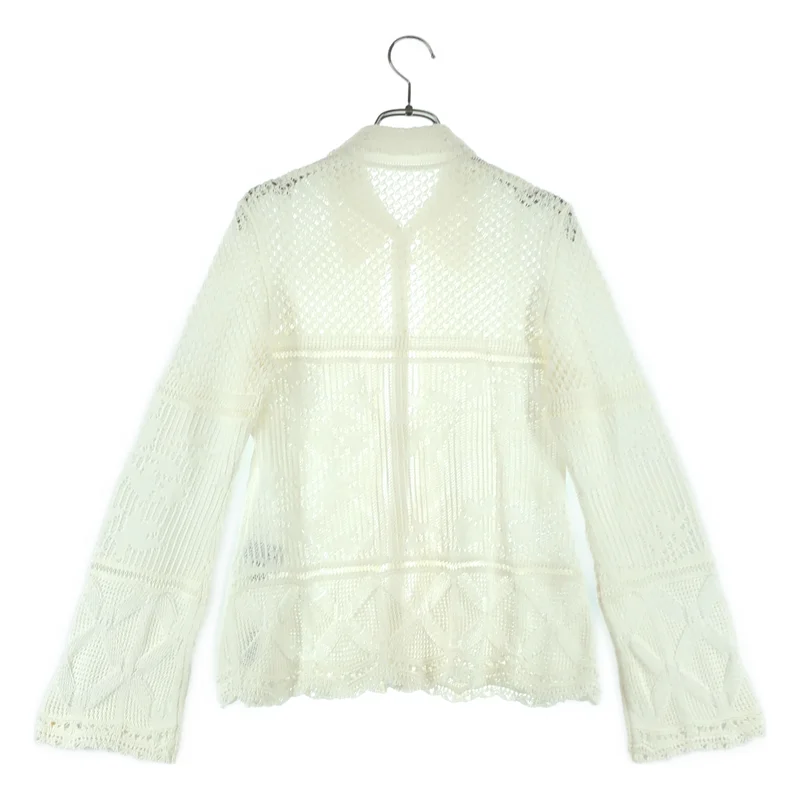 Mame Kurogouchi / マメクロゴウチ | 2024SS | Cotton Lace Knitted Cardigan / コットン レース ニットカーディガン | 1 | レディース