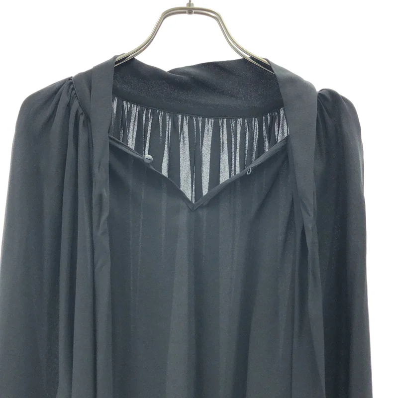 MUSE de Deuxieme Classe / ミューズドゥーズィーエムクラス | 2021AW | GG SILK / silk 100％ / シルク ギャザー ボリューム ブラウス | F | レディース