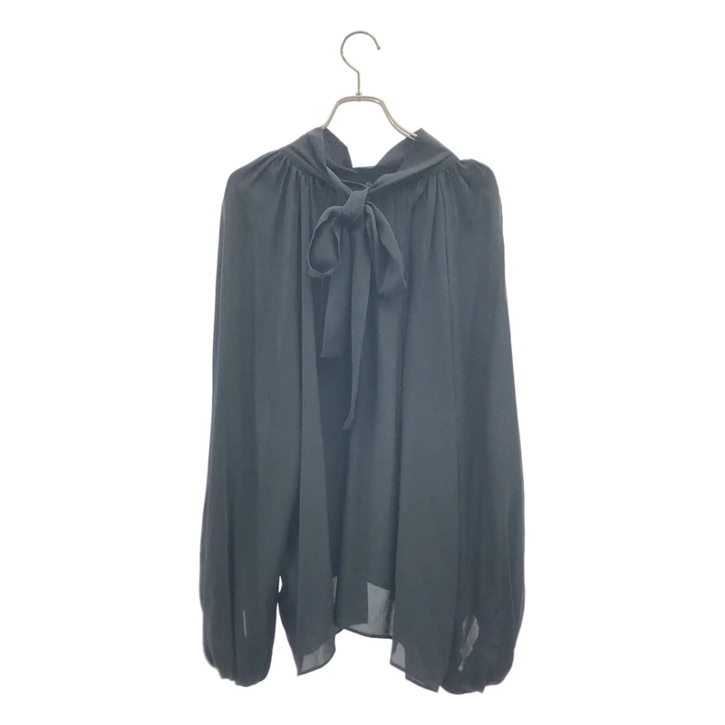 MUSE de Deuxieme Classe / ミューズドゥーズィーエムクラス | 2021AW | GG SILK / silk 100％ / シルク ギャザー ボリューム ブラウス | F | レディース
