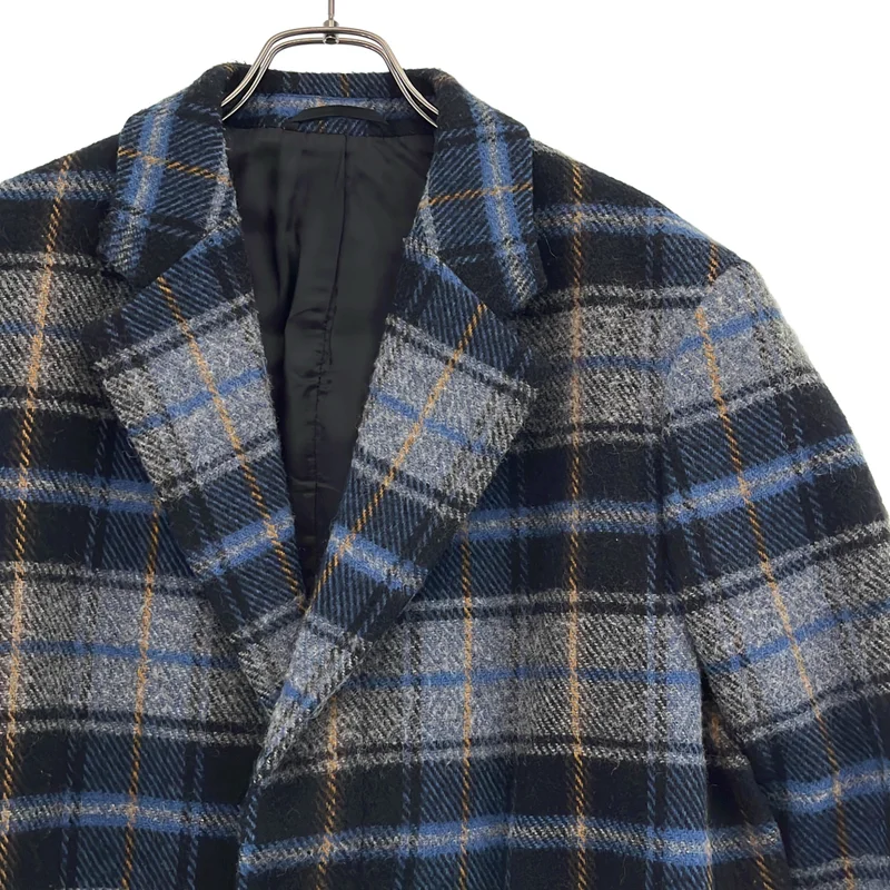 CALVIN KLEIN / カルバンクライン | Checked Wool Overcoat チェック