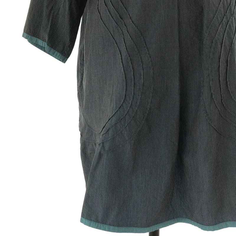 HaaT ISSEY MIYAKE / ハートイッセイミヤケ | ストライプ ステッチワーク シャツワンピース | 2 | レディース