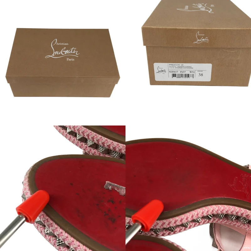 Christian Louboutin / クリスチャンルブタン | PYRACLOU スタッズ サンダル 3220617 | 38 | レディース