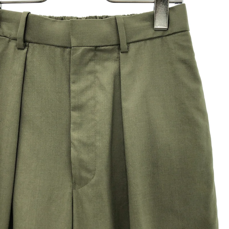MARKAWARE / マーカウェア | CLASSIC FIT TROUSERS ORGANIC WOOL TROPICAL ウールトロピカル タック イージースラックス | 1 | メンズ