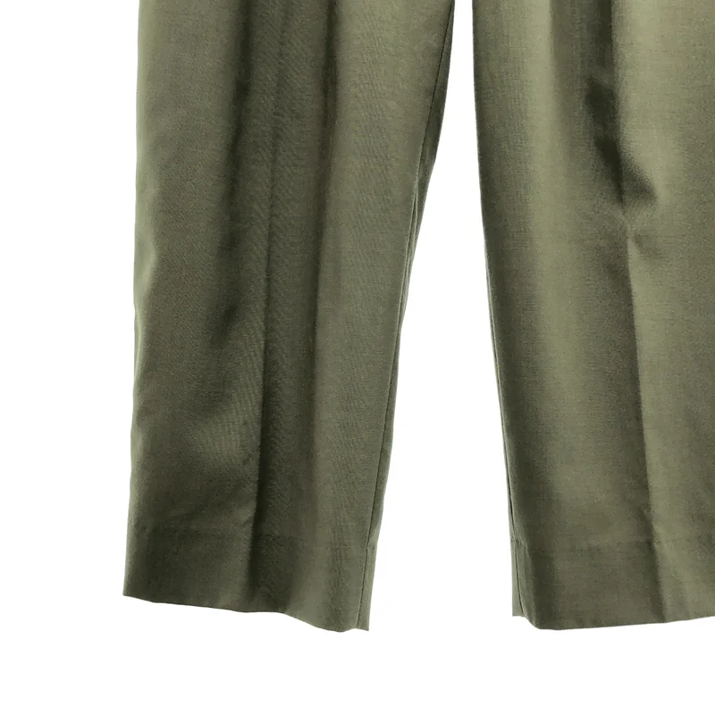 MARKAWARE / マーカウェア | CLASSIC FIT TROUSERS ORGANIC WOOL TROPICAL ウールトロピカル タック イージースラックス | 1 | メンズ