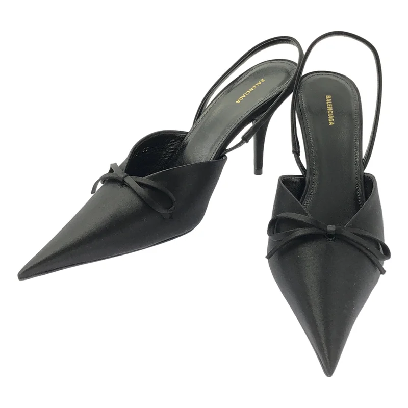BALENCIAGA / バレンシアガ | サテン ポインテッドトゥ ミュール サンダル | 38 | レディース