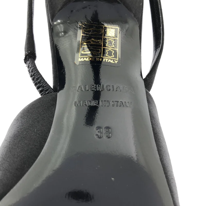 BALENCIAGA / バレンシアガ | サテン ポインテッドトゥ ミュール サンダル | 38 | レディース