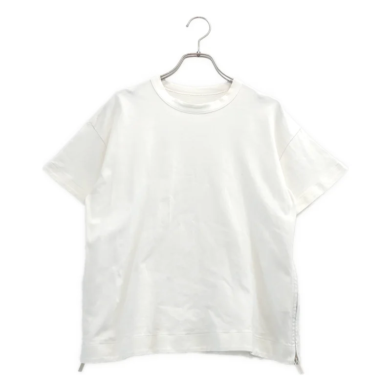 sacai / サカイ | コットン サイドジップ FASHION IS A PASSION プリントTシャツ | 1 | レディース